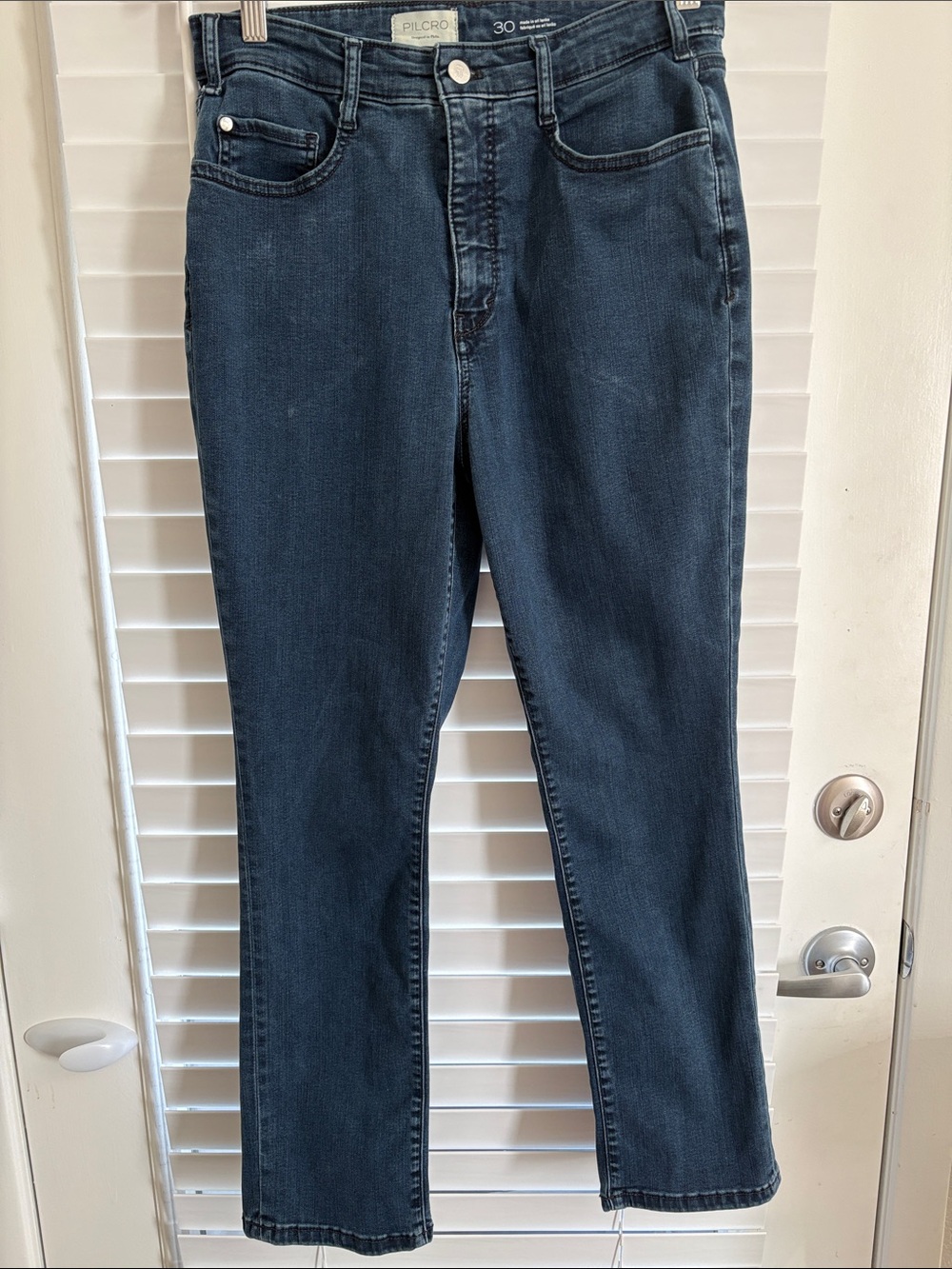 Pilcro by Anthropologie Indigo Straight-Leg Women’s Stretch Preppy Jeans SZ 30
